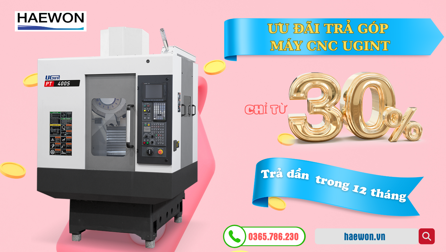 Mua máy CNC Ugint trả góp ở đâu uy tín 