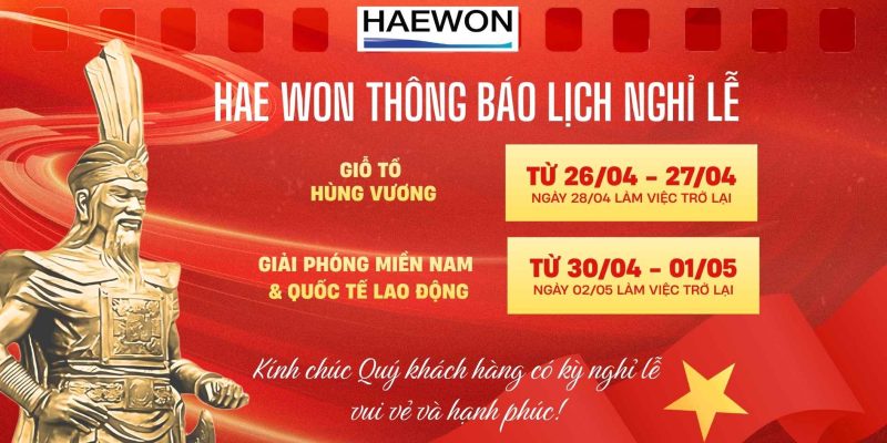 THÔNG BÁO LỊCH NGHỈ LỄ GIỖ TỔ HÙNG VƯƠNG, 30/04 & 01/05/2026